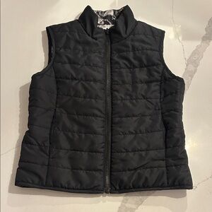 Black Quilted Girls Vest